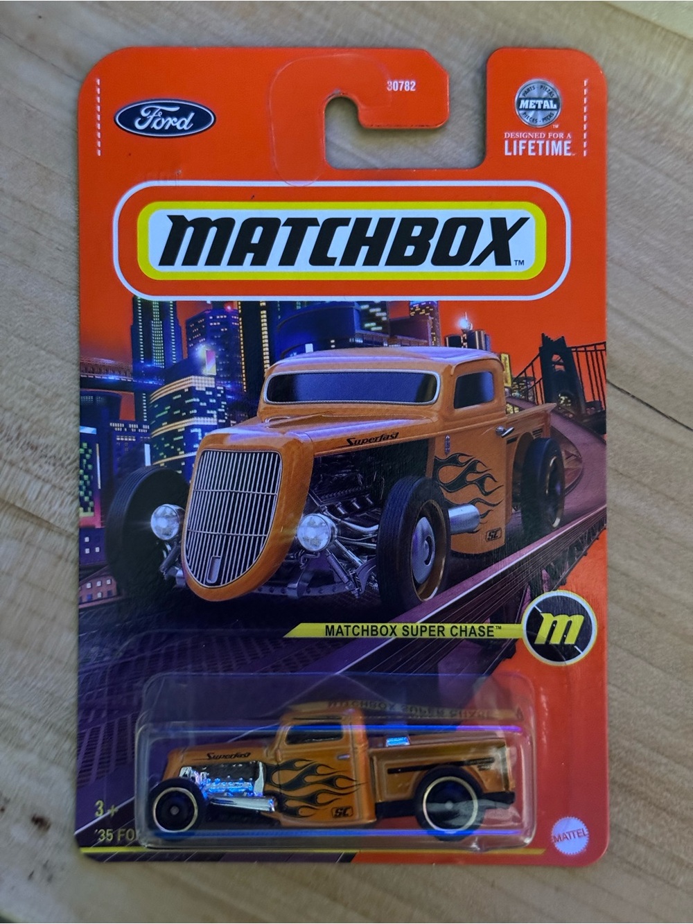 Matchbox SUPER CHASE Orange Ford Hot Rod Truck